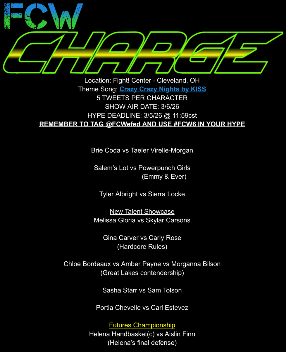 DNPZeroDay's tweet photo. Friday Night Charge streams LIVE from The Fight! Center March 6th! https://t.co/yFUQXHK4v3