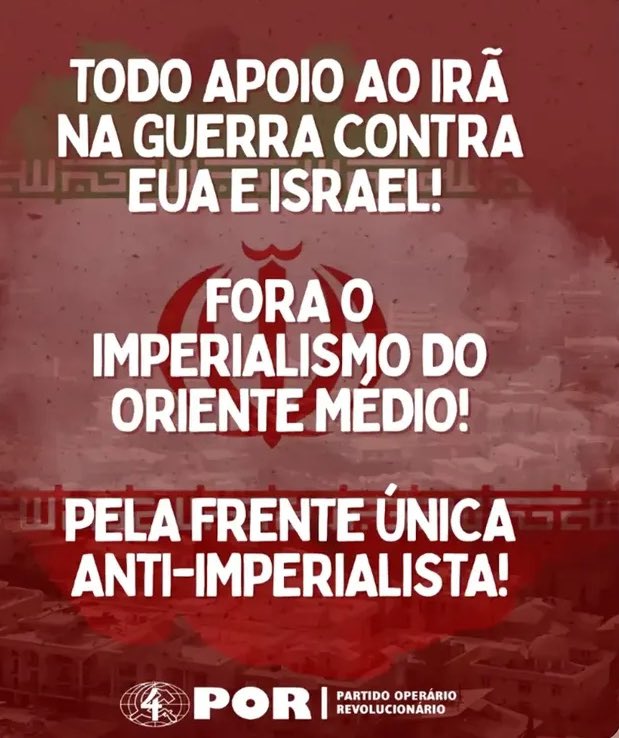 Cara, triste dizer isso, mas a palavra de ordem do PTS é muito mais revolucionária que a do POR, não capítula para a oligarquia religiosa dos aiatolás iranianos.