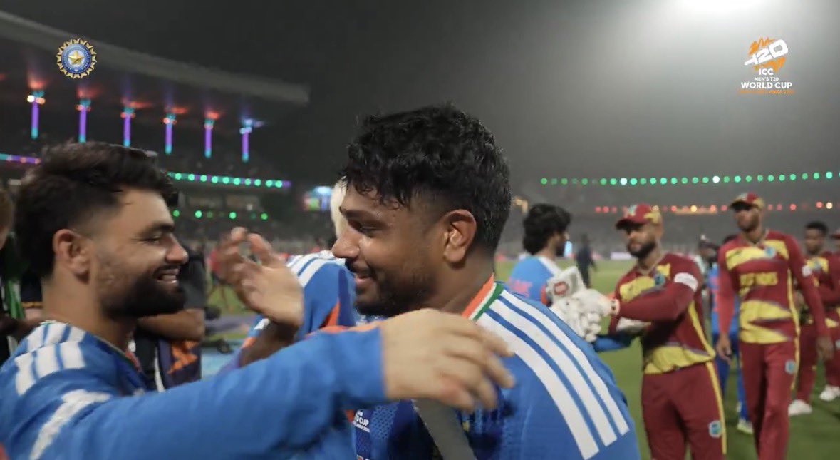 Thank you Sanju Samson for making Rinku Singh smile again.