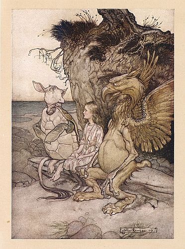 ArthurRackham's tweet photo. The Mock Turtle drew a long breath and said, 'That's very curious' https://t.co/Fh1YRgjFMr https://t.co/duLczUQujf