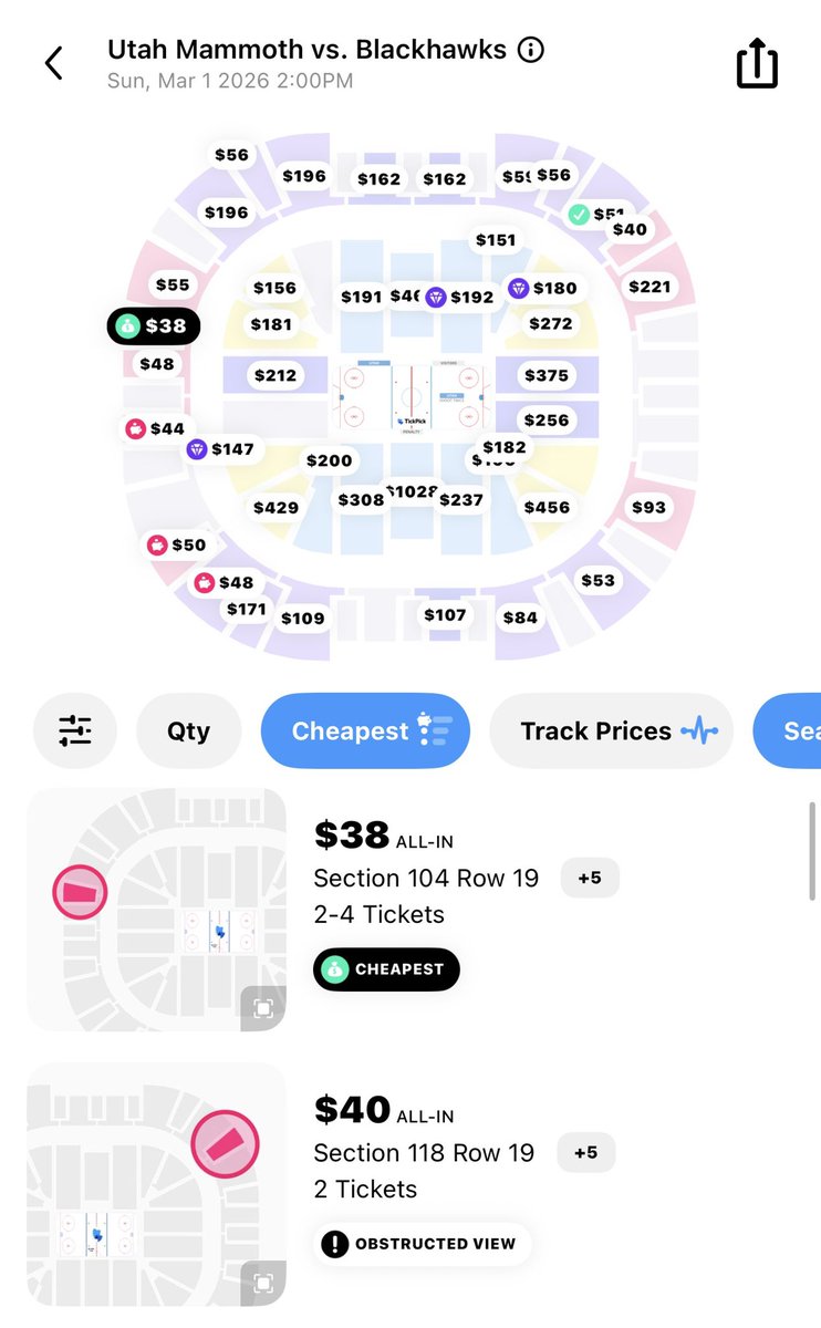 JazzNationNews's tweet photo. Y’all can find a damn good deal on tickets today’s for #UtahMammoth game via @TickPick 🏒
@TickPick = No Fees 🥳
Here is a $10 credit to use on tickets 👉 https://t.co/OIdxN1i67A
.
.
#TuskUp #TickPick #NHL
#UtahHockeyClub https://t.co/QVc2lzMdzq