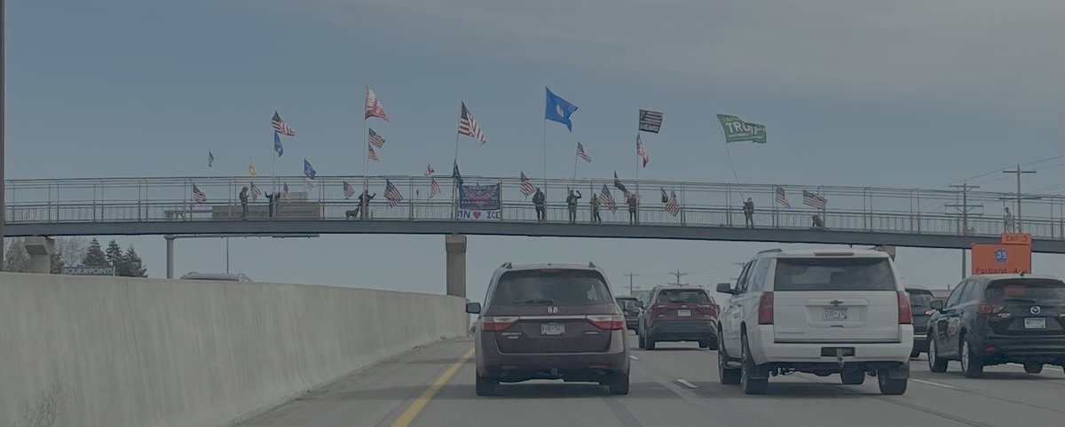 todd_stocker's tweet photo. Saw this on 694 Eastbound, Minneapolis Minnesota.  Kinda nice to see rather than the negative.   @JonJustice @ClayTravis @BuckSexton https://t.co/WyTELAiNjl