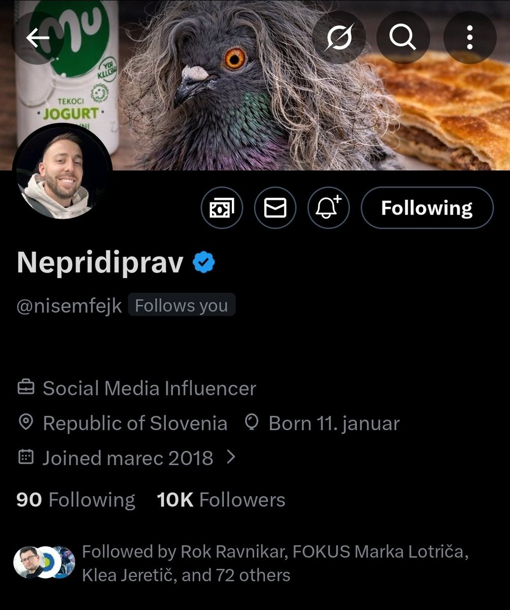 Vau. Pred štirimi urami je objavil ta post. Nabral 110k ogledov, prek 3k lajkov, v treh urah prišel do 10k sledilcev. Zdaj tudi X mehurček vidi, zakaj je bil tako vpliven na IG in postal za nekoga (pre)moteč faktor.