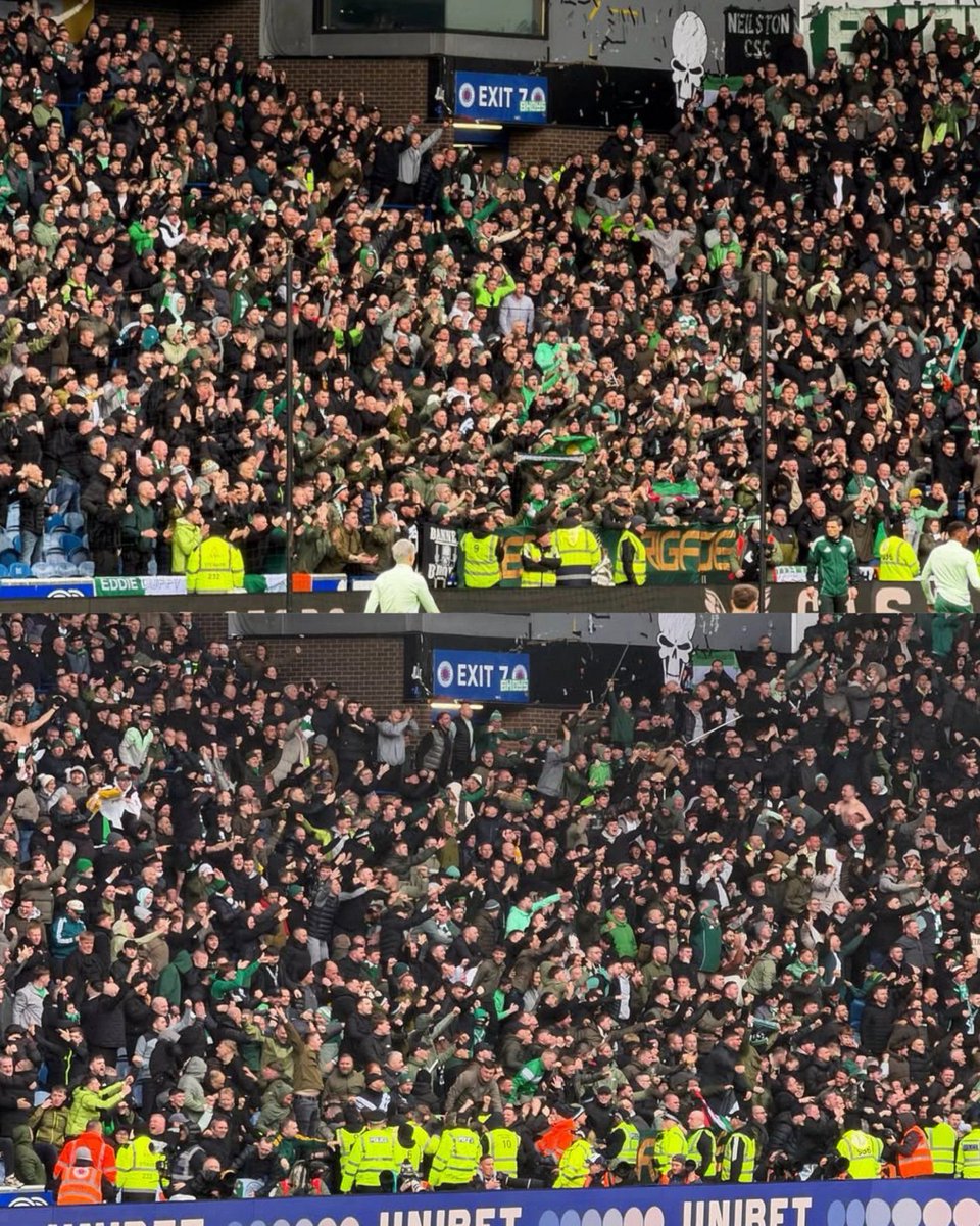 #Scotland - Celtic fans at Rangers today!