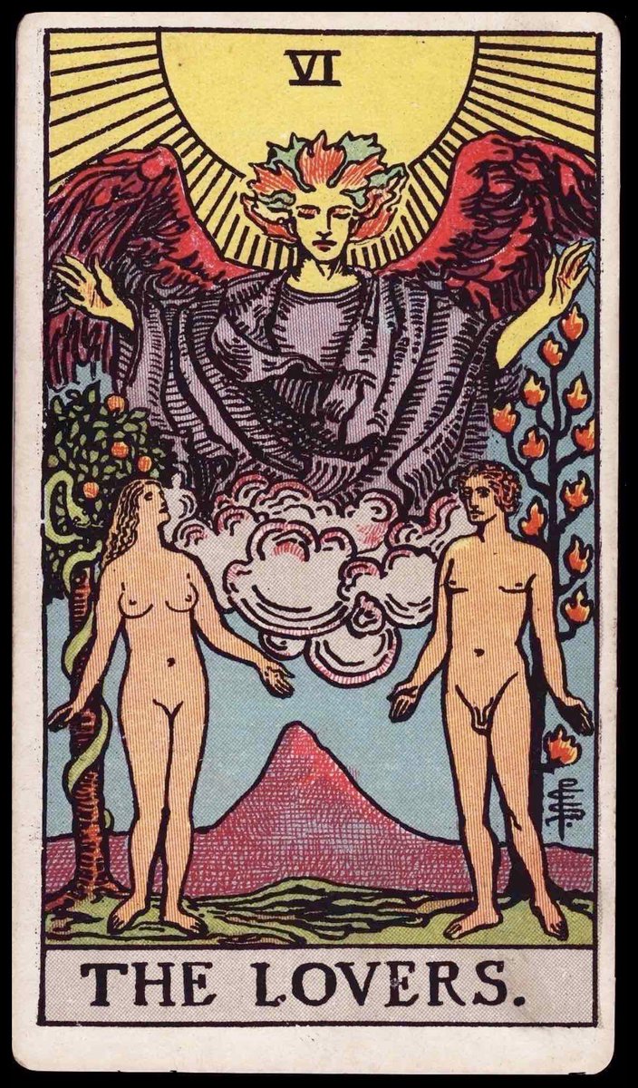 xternallocus's tweet photo. Greta rolled her eyes, jokingly mocking his bravery in the face of the tarot cards. But she quickly composed herself and drew two cards, setting them down in the space between them.

“The Hierophant — you might have been stuck in a very old system and structured way of being https://t.co/FnKH8YrYkm