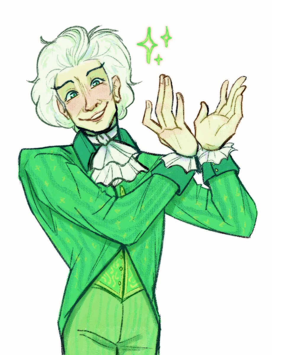 AwkwardlyVibing's tweet photo. Drew the gentleman with the thistledown hair for an irl !!
#jsamn https://t.co/X5ARiG6pKl