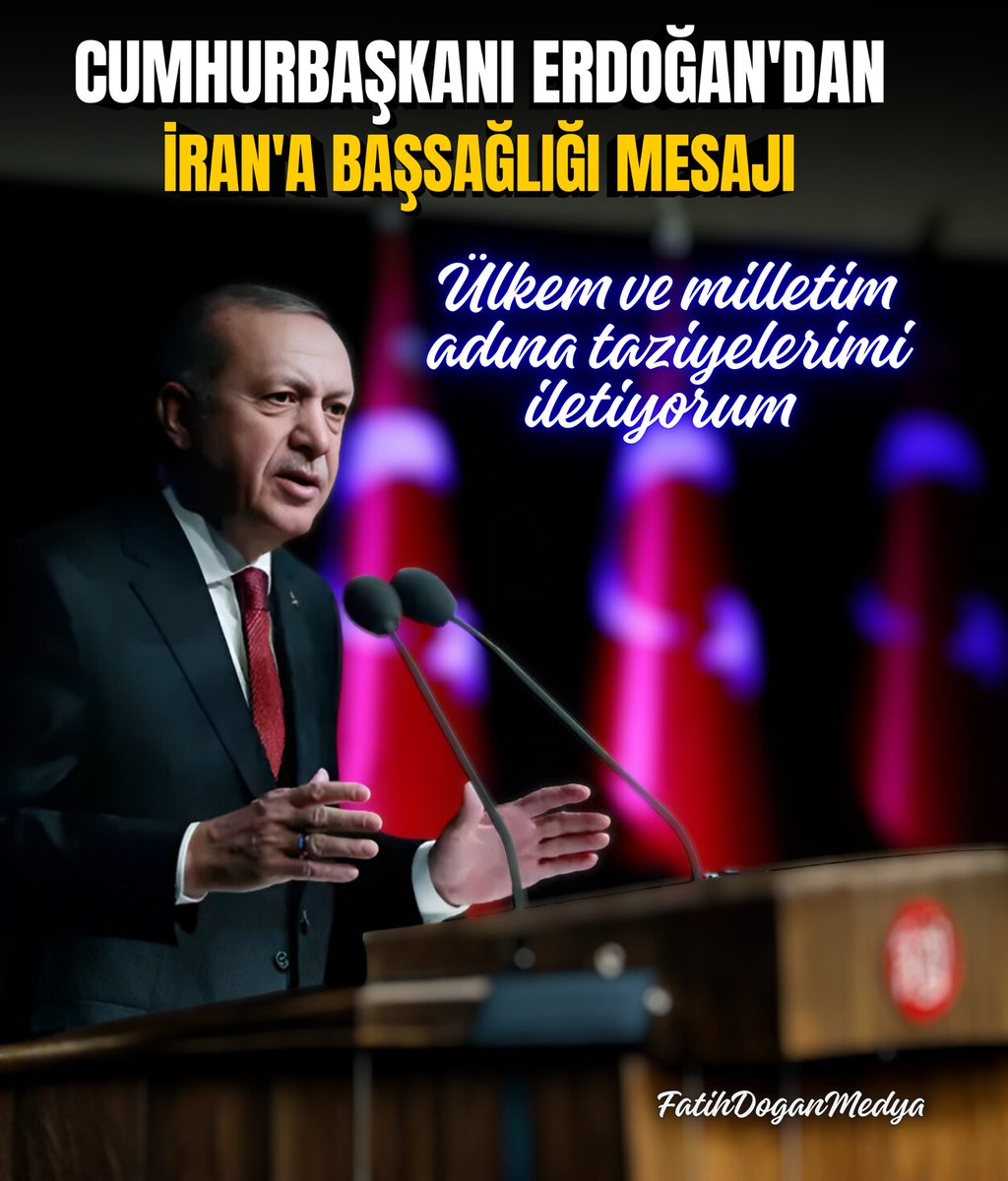 Başımız sağ olsun. Kardeş İran halkına ülkem ve milletim adına taziyelerimi iletiyorum. — Recep Tayyip Erdoğan

fatihdoganmedya.com.tr/cumhurbaskani-…