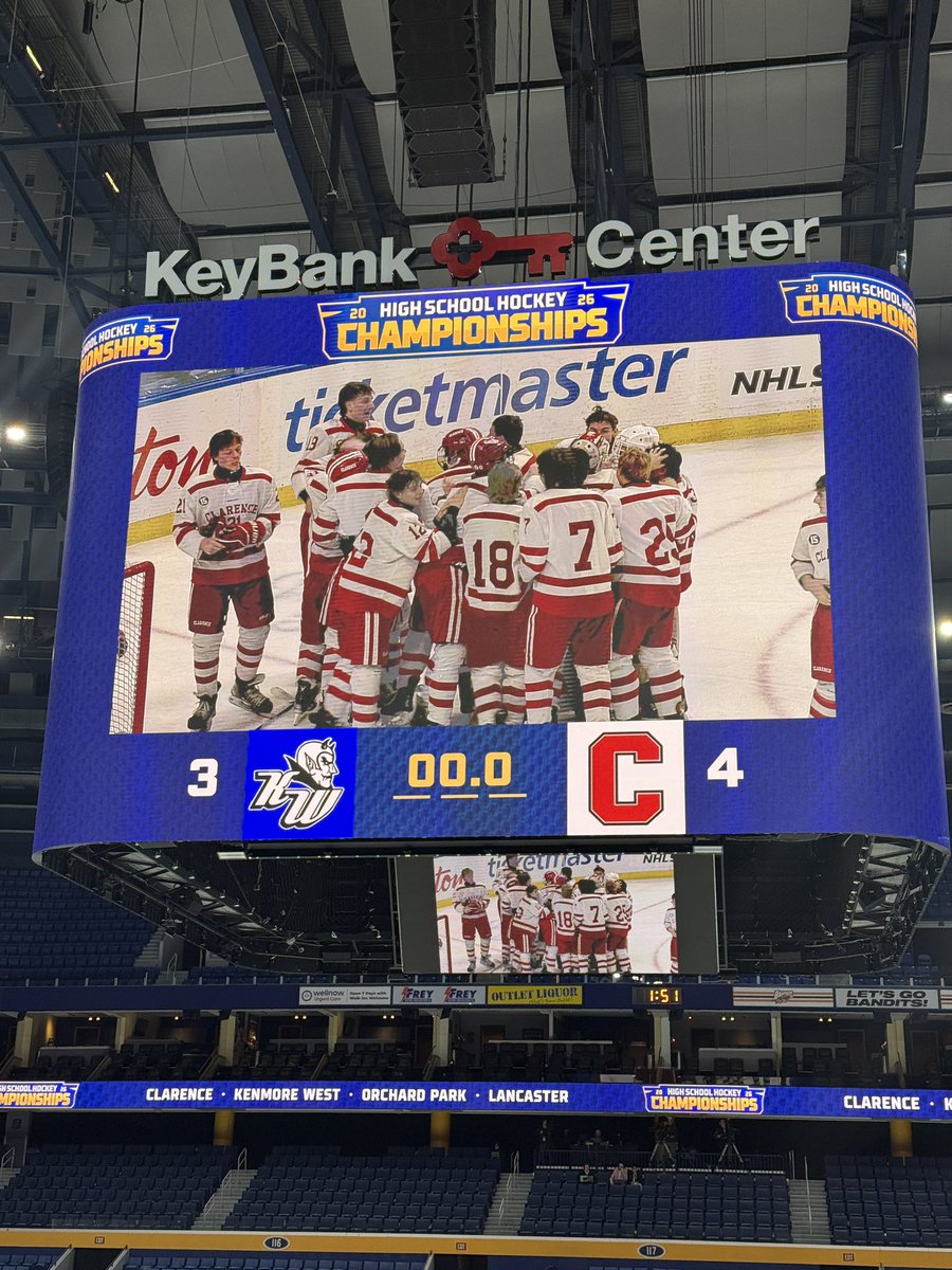ClarAthletics's tweet photo. Sectional Sunday continues! Clarence win section VI men’s Ice Hockey! https://t.co/ORiKDy2D8b