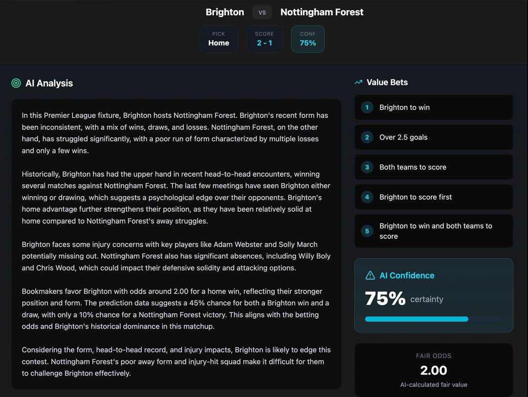 Munachiiso's tweet photo. I actually built an app for football prediction and it predicted this https://t.co/sP32n1SGdO