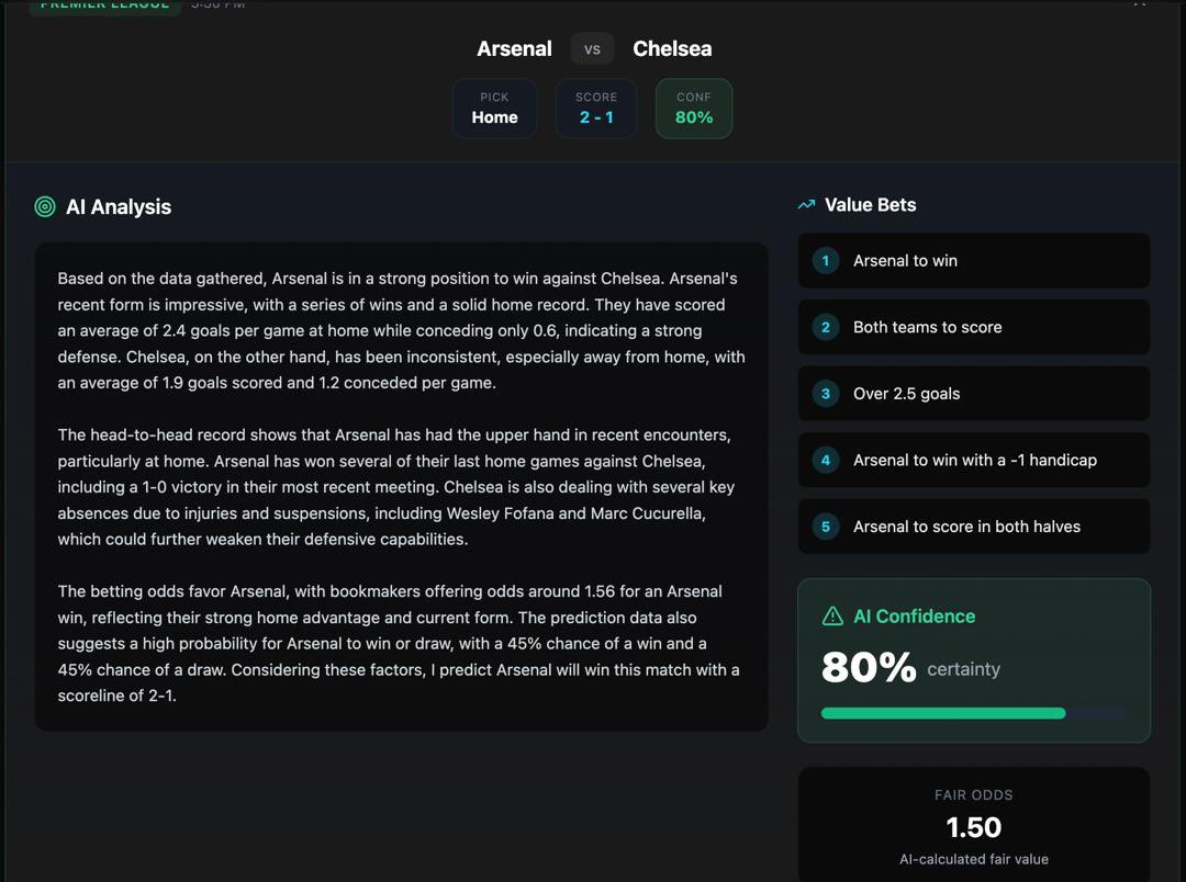 Munachiiso's tweet photo. I actually built an app for football prediction and it predicted this https://t.co/sP32n1SGdO