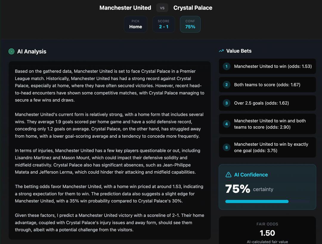 Munachiiso's tweet photo. I actually built an app for football prediction and it predicted this https://t.co/sP32n1SGdO