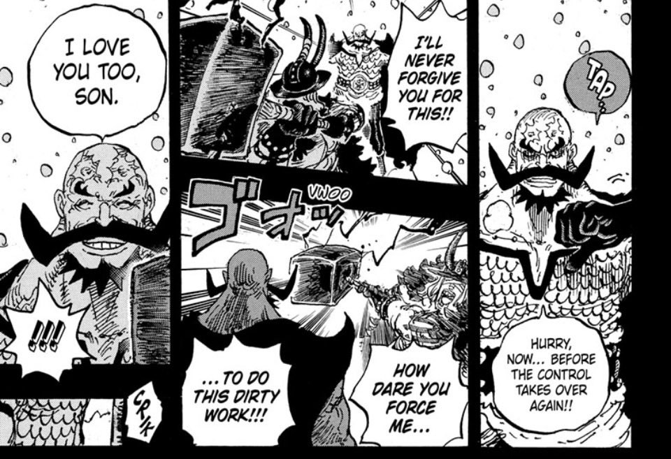 ‘Hurry now… Before The control takes over again!!’… I swear yall LOVE to shit on Luffy and choose to not READ the actual manga. Harald literally let Loki end him! Loki is strong, but he’s not where yall want him. Luffy CLEARS! #ONEPIECE1175