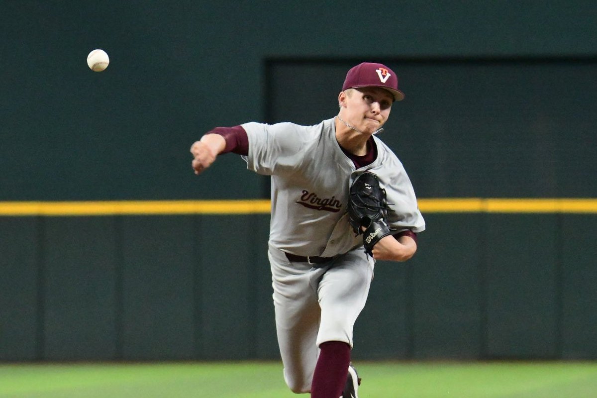 aaronfitt's tweet photo. Our @fridaystarters listed Logan Eisenreich on his preseason list of breakout candidates for @HokiesBaseball over on ACC Extra, and I can see why. Turbo sinkers at 93-96, bumped 97, tight slider at 82-84, very physical. 2 K in a scoreless 7th. https://t.co/rFrcLQQgpe