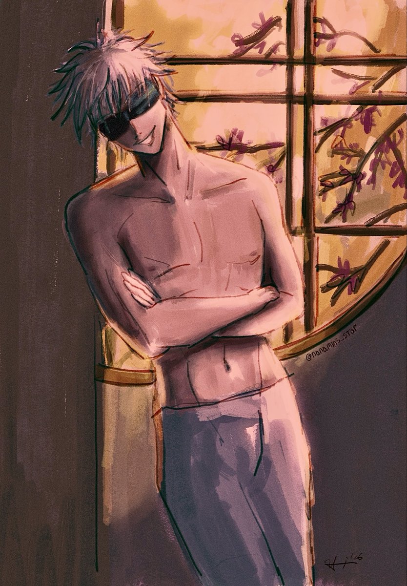 nanamins_star's tweet photo. Practicing w Gojo #gojofanart #jjkfanart #SatoruGojo https://t.co/7EntaxYsZM