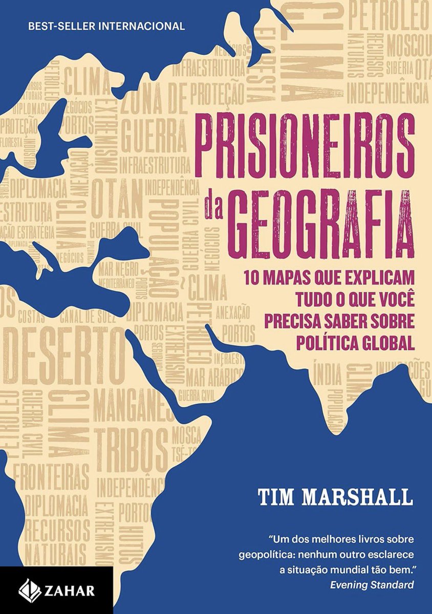 Já indiquei várias vezes a leitura de “Prisioneiros da geografia “ de Tim Marshall, para quem tem interesse em  entender as fragilidades, as potencialidades e as estratégias empreendidas pelos países, a partir da geografia e da história. É muito bom.  

Link: