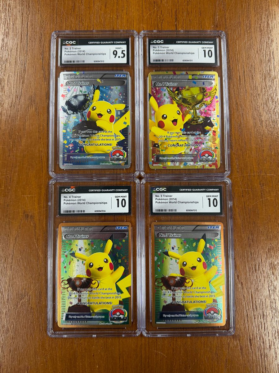 Not pulled. Not packed. Earned. Step onto the world stage and bid now in our Pokmon 151 30th Anniversary Auction: https://t.co/0b01vCvamv 2014 Pokmon World Championships No. 14 Trainer Pikachu Trophy cards, Not pulled. Not packed. Earned. Step onto the world stage and bid now in our Pokmon 151 30th Anniversary Auction: https://t.co/0b01vCvamv 2014 Pokmon World Championships No. 14 Trainer Pikachu Trophy cards,