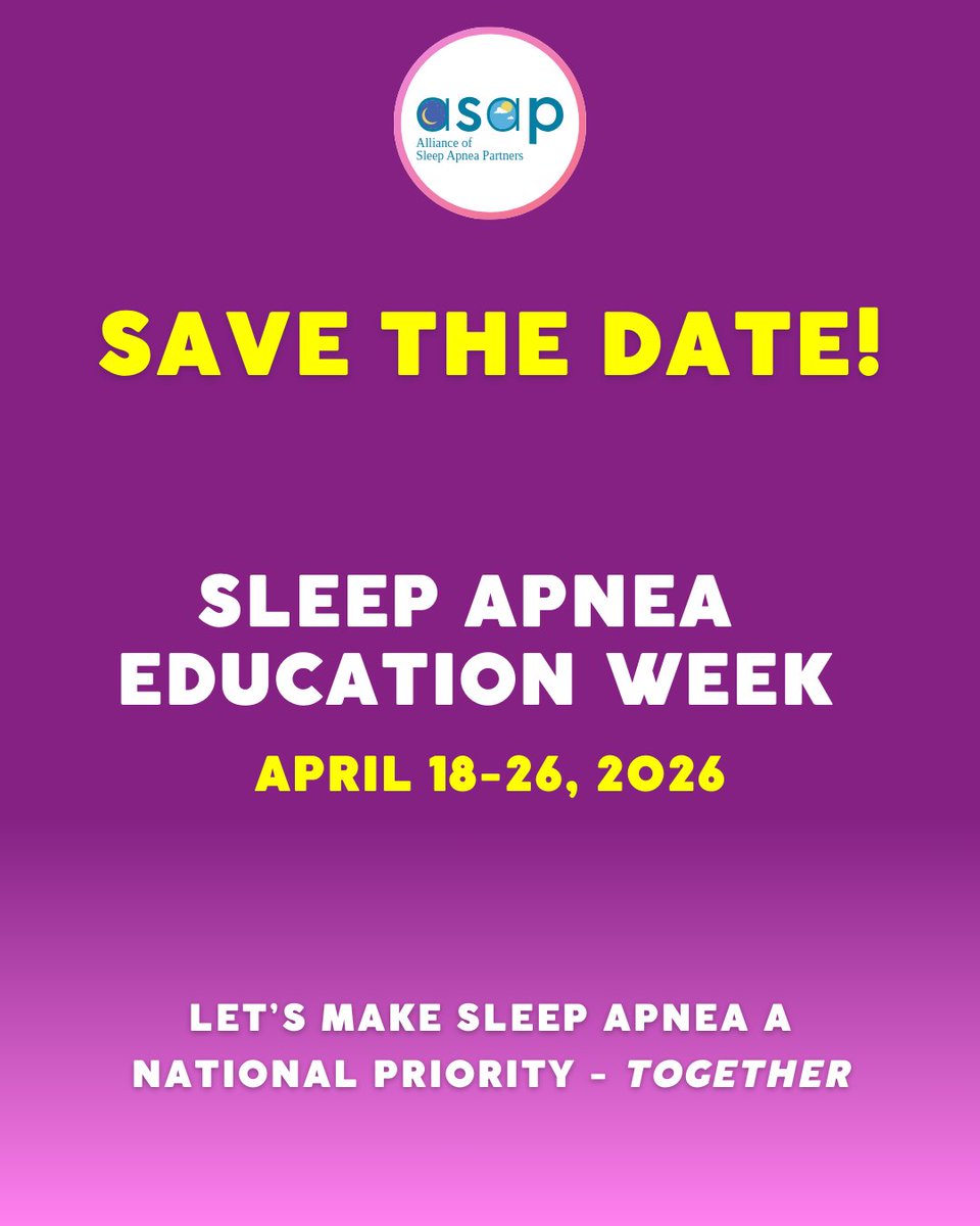 Alliance of Sleep Apnea Partners (ASAP) tweet media