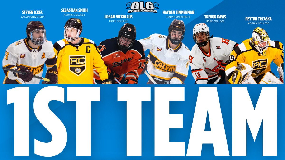 GL6hockey's tweet photo. GL6 25-26 All-Conference, All-Rookie and All-Defensive teams announced! https://t.co/8qNMb5fKwD