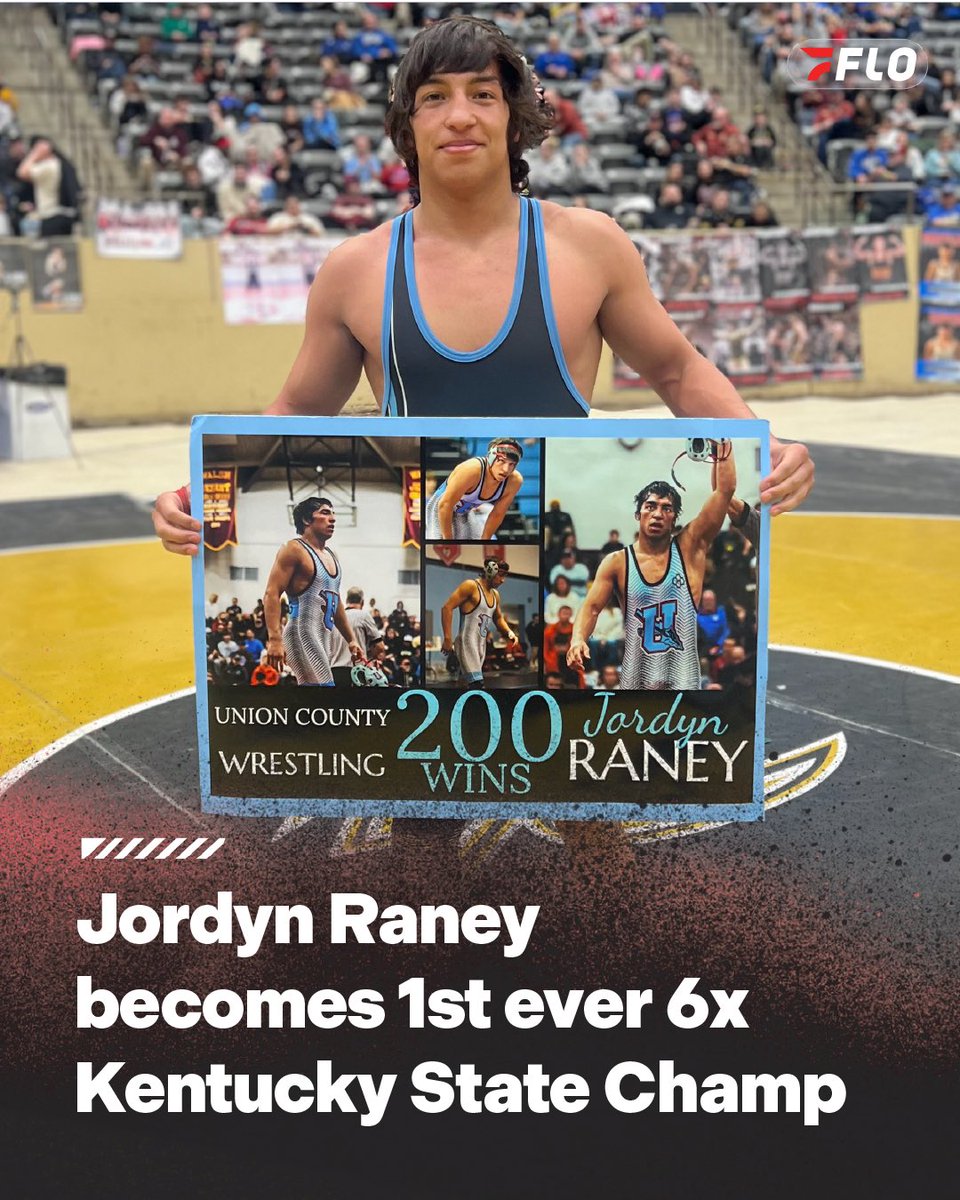FloWrestling's tweet photo. Oklahoma State commits Jordyn and Jayden Raney made history becoming the second and third wrestlers to win 5 Kentucky state titles. Jordyn is the only ever 6x Kentucky state champ. Both were U17 Greco World champs during that time, and both were incredibly dominant. 

Jordyn Raney
6x state champ
203-4 record
186 pins
94.6% bonus rate

Jayden Raney
201-6 record
171 pins
98% bonus rate

#statechampionships