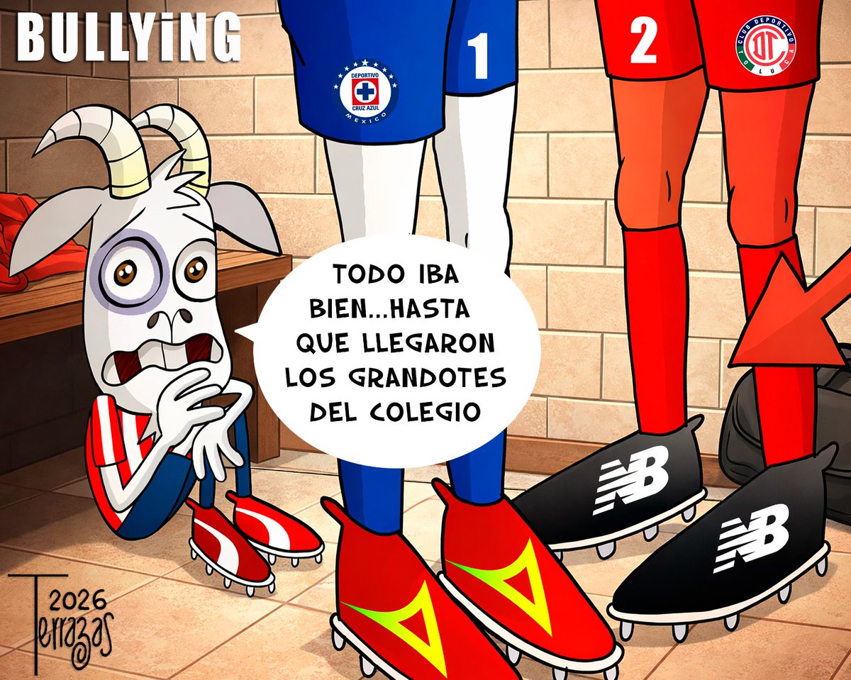 Bullying... #ElHumorDeTerrazas #estoenlinea #ligamx <a href="/estoenlinea/">Esto en Línea</a> @ligabbvamx @cruzazul @historia_azul <a href="/Chivas/">CHIVAS</a> <a href="/TolucaFC/">Toluca FC</a>