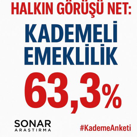 <a href="/iyiphaber/">İYİ Haber</a> <a href="/KademeFed/">Kademeli Emeklilik Federasyonu</a> <a href="/SBugraKavuncu/">Buğra Kavuncu</a> Emeklilik bedeli ödenerek kazanılan haksa 8.9.1999 sgk giriş tarihi emeklilikte milat olamaz
Prim ya da doğum yılına uygun Kademeli emeklilik düzenlemesiyle Akranlar arasındaki 17-20 yıl emeklilik yaş farkı makul düzeye çekilmelidir
<a href="/yusufbeyazit60/">Av. Yusuf Beyazıt</a>
<a href="/RTEdijital/">Erdoğan Dijital Medya</a>
#KademedeBirlik