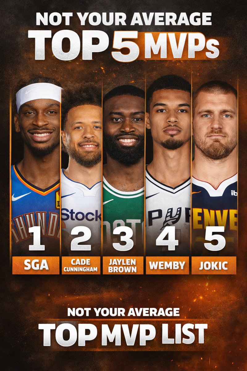 Joe dropped his “Not Your Average Top 5” MVP list 👀🏀🔥 <a href="/Joeneverlose/">Joe Jordan</a> 

Agree or did he leave someone off? 😳

#NBA #MVP