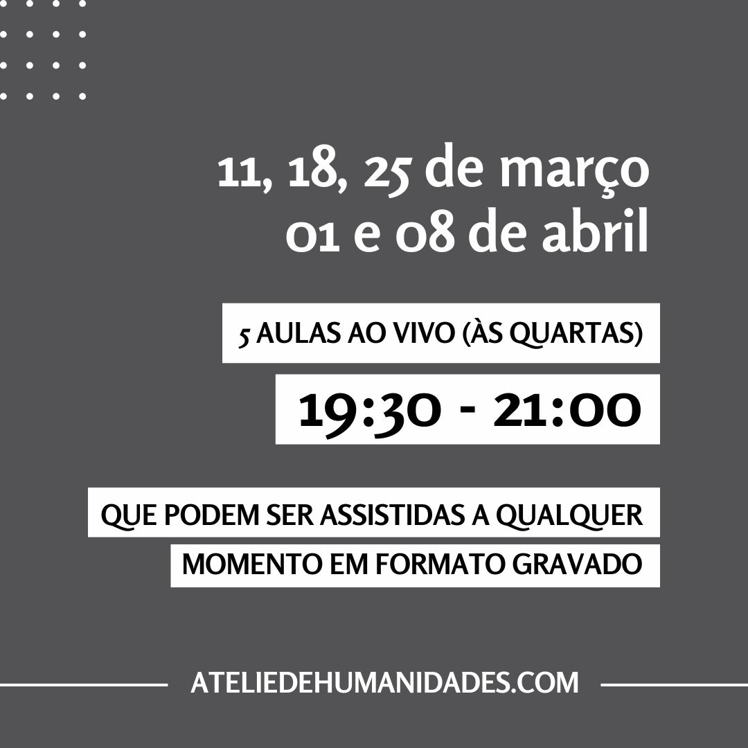 AtelieHuman's tweet photo. *Como fazer o curso?*

Aulas lecionadas ao vivo:
às quartas, das 19h:30 às 21h:00
11, 18, 25 de março
01 e 08 de abril

Aulas gravadas: Aulas ficam gravadas para serem assistidas a qualquer momento https://t.co/xnkdXKGImf