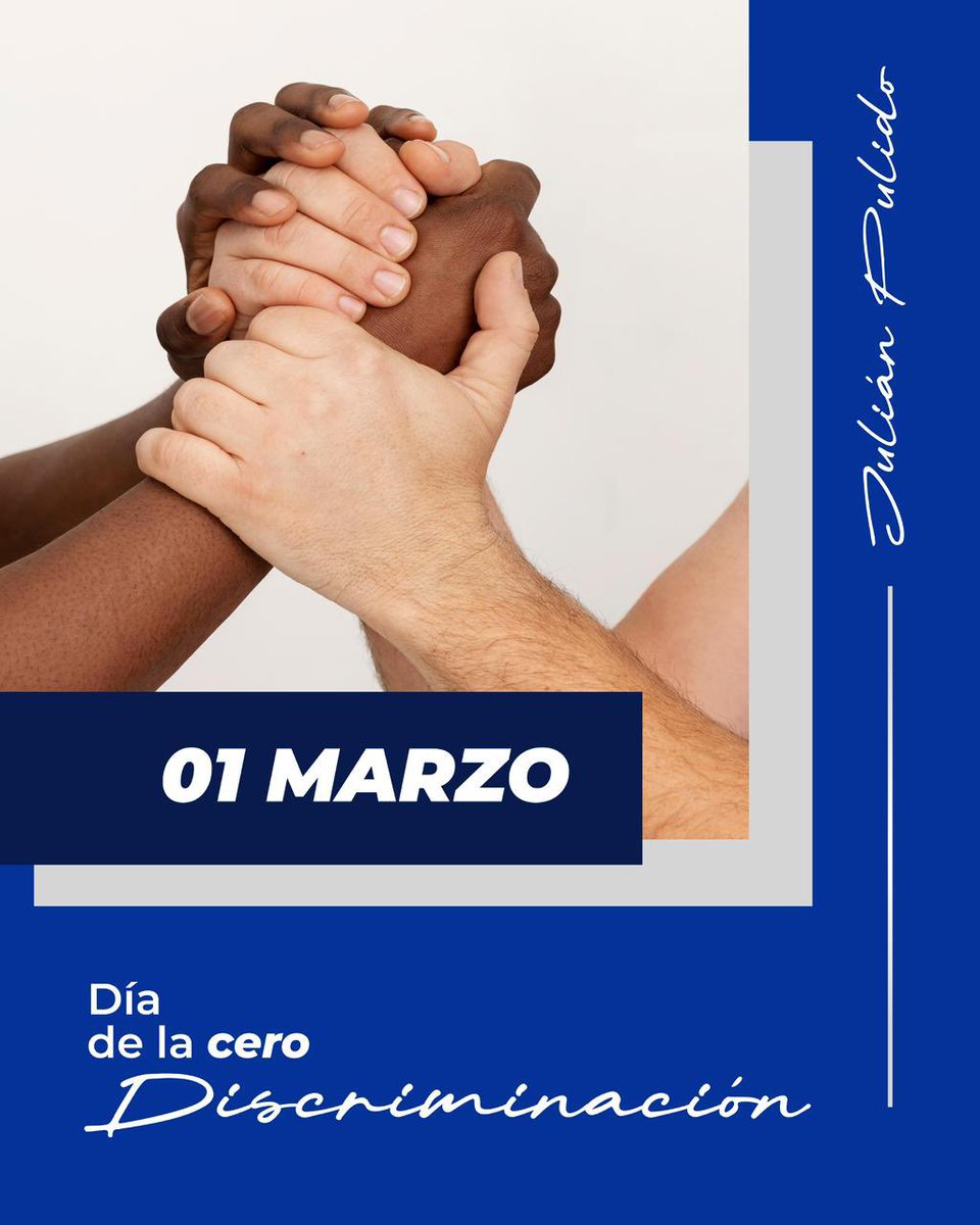 jpulidogomez's tweet photo. Hoy, en el día de la #CeroDiscriminación, reafirmamos que el servicio público debe ejercerse con respeto, igualdad y trato digno para todas las personas. La inclusión no es un discurso: es una responsabilidad cotidiana. https://t.co/H46t58CKNT