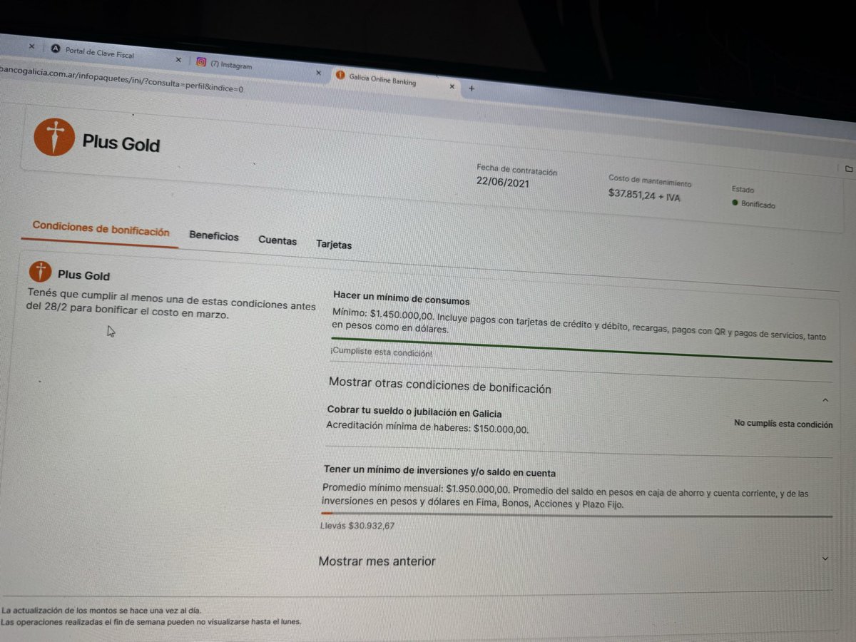 Adristar30's tweet photo. @jey_c3 @chicodlasmillas Pagas tus tarjetas de otros bancos en pago de servicios en Banco Galicia y si sumas al mes 1.450.000 entre todos los pagos te bonifican el paquete https://t.co/bomh5u6j0z