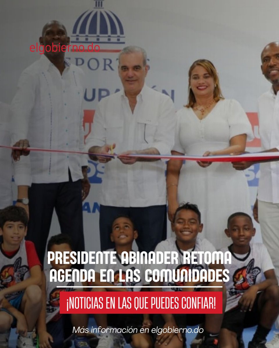 La Romana.– El presidente Luis Abinader entregó este sábado, junto con el ministro de Deportes, Kelvin Cruz, el techado multiuso del Club La Tribu de Quisqueya, una moderna instalación deportiva esperada por la comunidad, destinada a impulsar el desarrollo integral de la juventud