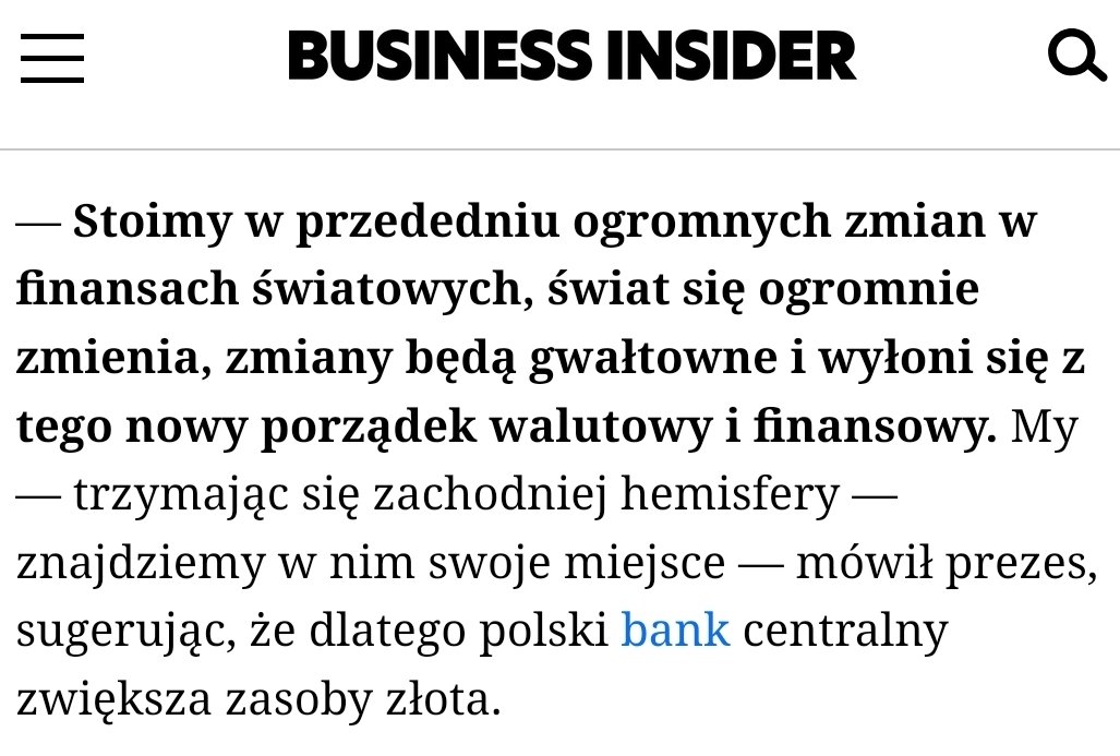 NevermindJan's tweet photo. Prezes NBP Adam Glapinski podczas Forum Bankowego (24.02
2026) sygnalizował nadchodzące gwałtowne zmiany z których ma wyłonić się nowy porządek walutowy i finansowy. https://t.co/JZK0VL9Jdy