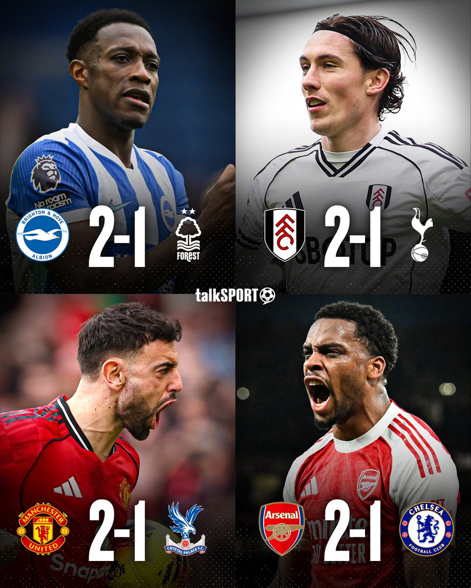 talkSPORT's tweet photo. Today is the only day in English top-flight history with 4+ games to see every game end with the SAME scoreline.

The more you know... 😅 https://t.co/SeQ1gmaDvH