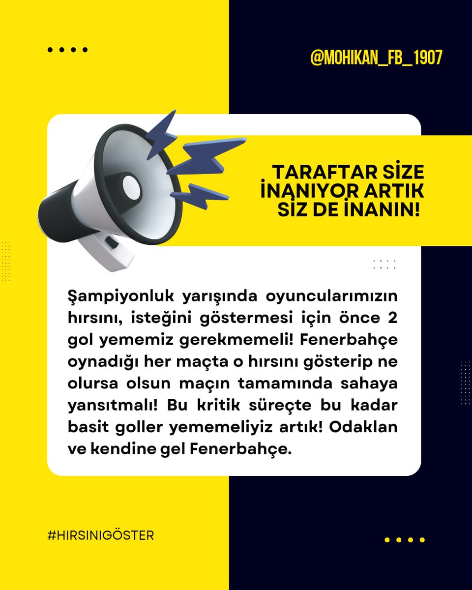 İNAN FENERBAHÇE ❗

📲 #ANTvFB | #Fenerbahçe