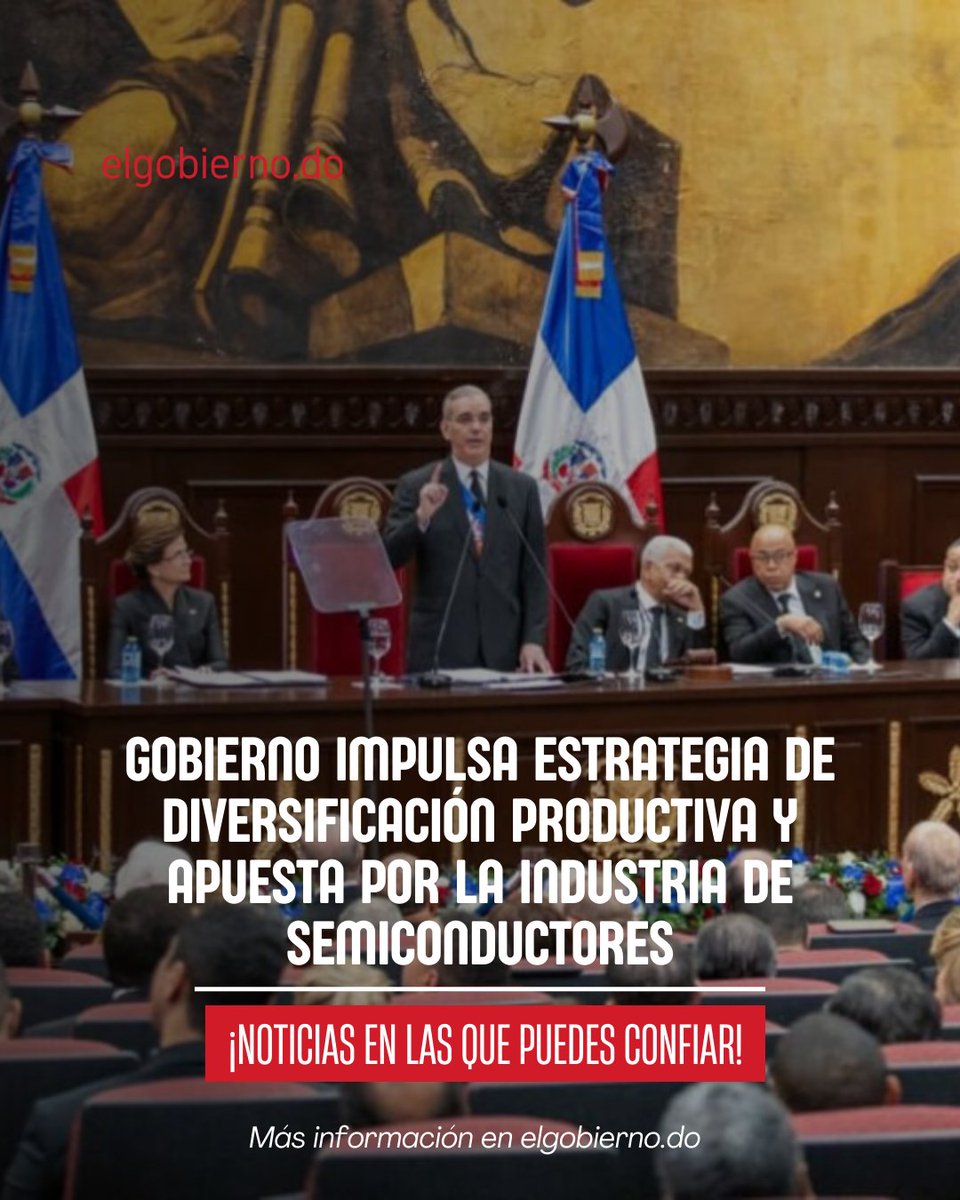 Santo Domingo.– El presidente Luis Abinader informó que el Gobierno avanza de manera firme en una estrategia de diversificación productiva y nearshoring, con el objetivo de posicionar a la República Dominicana en la industria de alta tecnología, específicamente en la fabricación
