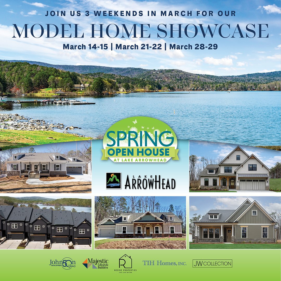 LakeArrowheadGA's tweet photo. 🌸🏡 Spring Open House at Lake Arrowhead! 🏡🌸

Join us for our Model Home Showcase during three exciting weekends in March:
📅 March 14–15 | March 21–22 | March 28–29

#LakeArrowheadGA #SpringOpenHouse #ModelHomeShowcase #WaleskaGA #NorthGeorgiaLiving #DreamHome https://t.co/RnTT6dC2qD
