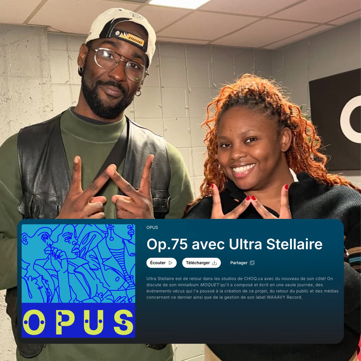 ustellaire's tweet photo. Mon interview pour l’émission OPUS chez https://t.co/UVLLFVlOJz https://t.co/W0YmeF58Fd https://t.co/fkcFjEH4R2