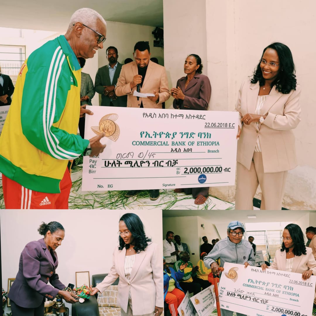 AdanechAbiebie's tweet photo. ዛሬ የሀገር ባለውለታና የብሔራዊ ኩራታችን ለሆኑ አንጋፋ ጀግኖች አትሌቶቻችን ድጋፍ አድርገናል። 

ለአትሌት ኮማንደር ጌጤ ኡርጌ የ10 ሚሊዮን ብር፣ ባለ 3 መኝታ ቤት ከሙሉ እቃ ጋር እና የህክምና ድጋፍ ተበርክቶላታል። 
በተጨማሪም ለጀግኖቻችን ዋሚ ቢራቱ፣ አጥሬ በዛብህ፣ ሸዋንግዛው ወርቁ፣ ወርቁ በሮ፣ ግርማ ወ/ሃና፣ ሸምሱ ሀሰን፣ ሻይቱ ሽፈራው፣ ዘውዴ ሀ/ማሪያም፣ ጌታቸው ከበደ እና ወልዴ ሮባሌ ለእያንዳንዳቸው የ2 ሚሊዮን ብር ድጋፍ አድርገናል።

ፈጣሪ ኢትዮዽያን እና ሕዝቦቿን ይባርክ !