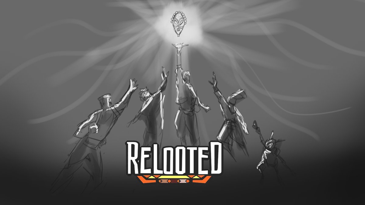 Mahlangu_art's tweet photo. Sketch vs Final
#Relooted #gamedev https://t.co/92JW0JV89w