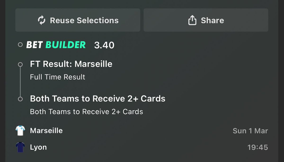 rit3489's tweet photo. Marseille Lyon betbuilder 2
#OMOL
#Ligue1McDonalds https://t.co/4r0xF9PbtZ