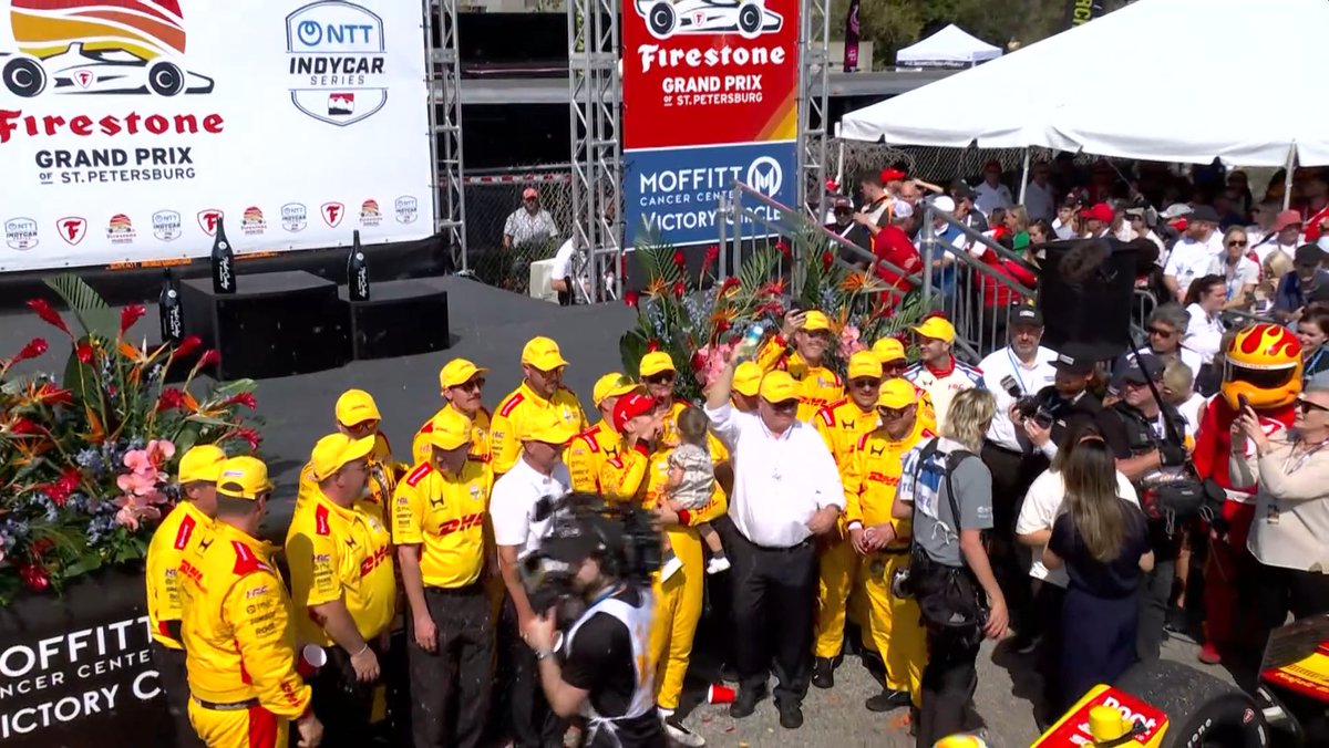 They say the post race festivities in IndyCar aren't big budget enough, but have we considered that IndyCar has Chip Ganassi with a bubble blower?