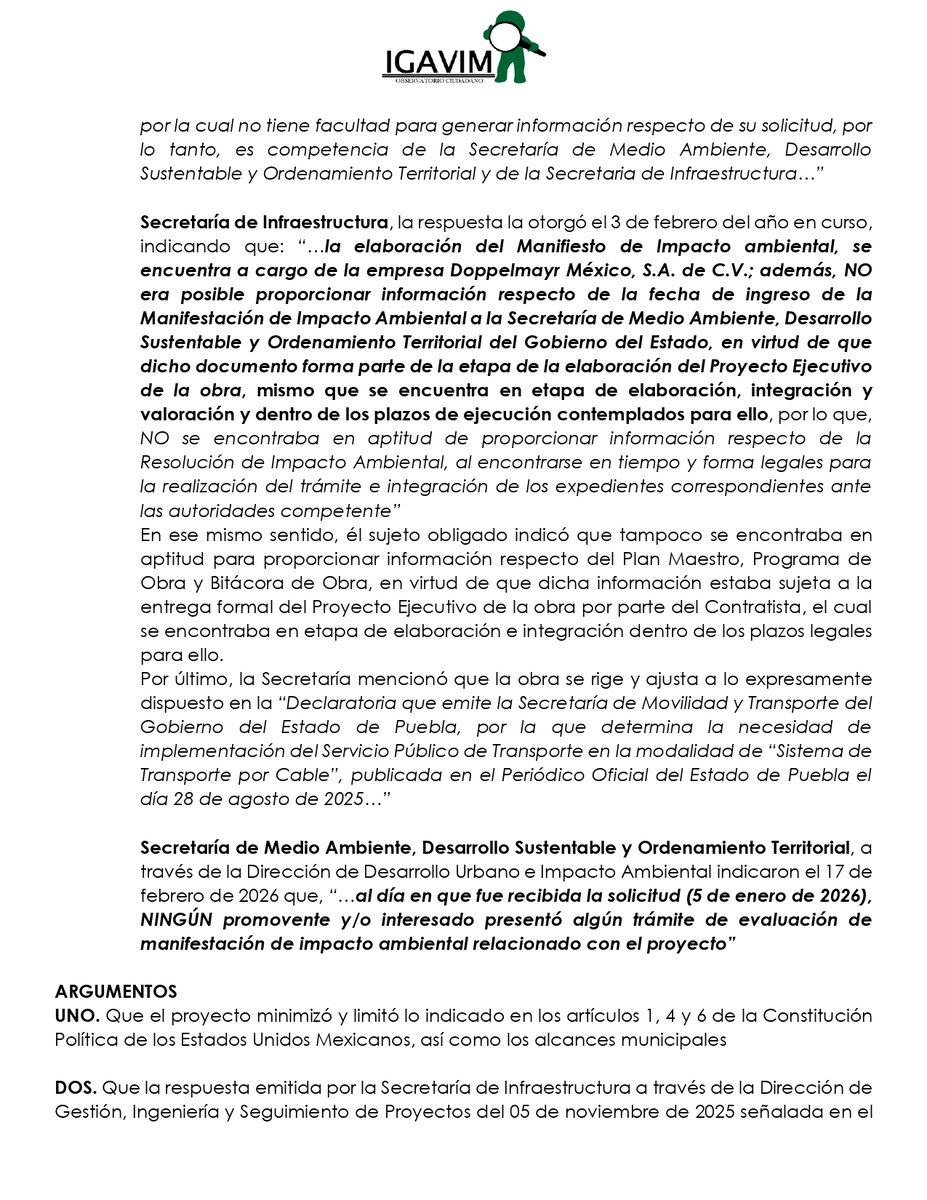 IGAVIM's tweet photo. #Puebla #Cablebus 
El proyecto de Cablebús en Puebla, podría representar una posible iniciativa de movilidad sostenible, sin embargo, NO CUMPLE con los procedimientos técnicos, legales, ambientales y sociales. /1
@armentapuebla_ @Gob_Puebla @pepechedrauimx @CongresoPue @InfraPue https://t.co/YxAalSY7Rl