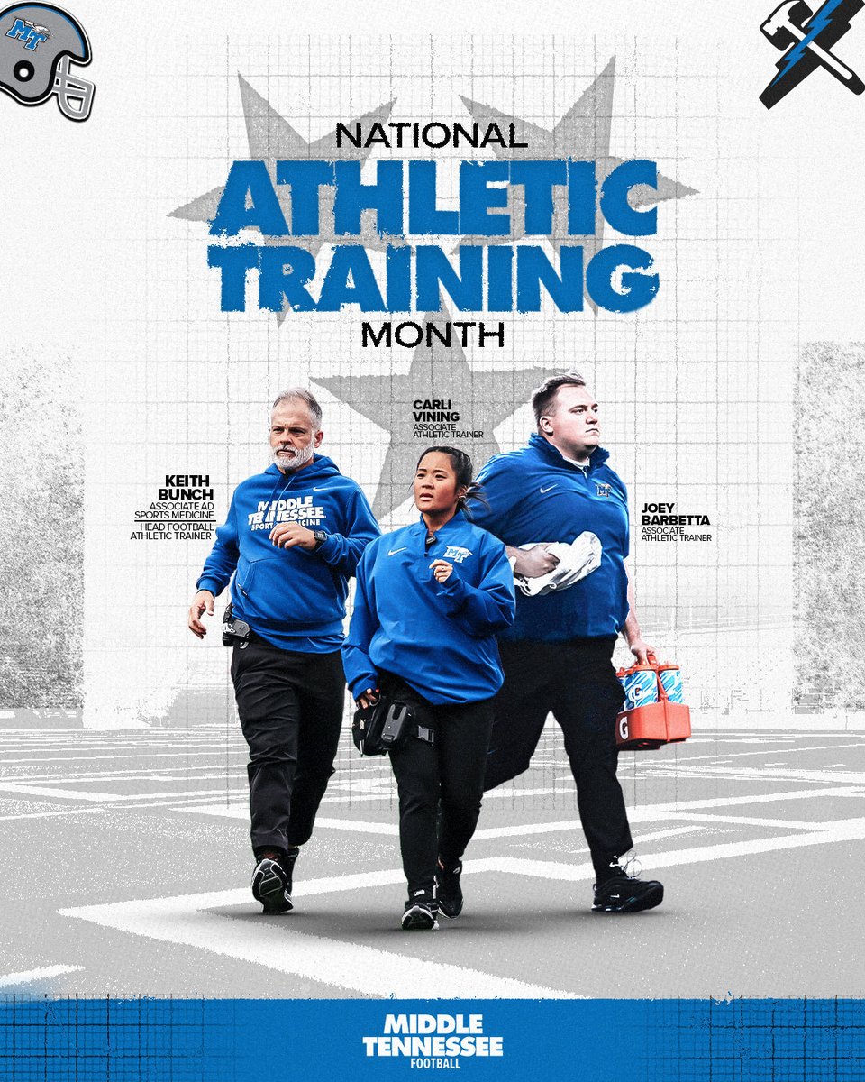 MT_FB's tweet photo. Happy National Athletic Training Month 💙
#BoroBuiltMiddleMade https://t.co/Knw5DK6EmV