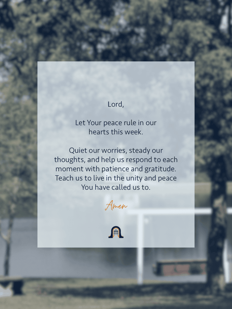 BrewtonParker's tweet photo. As we step into this week, we’re reminded to let the peace of Christ guide our hearts and shape how we live and love others.

May we walk with gratitude, unity, and the steady peace that comes from Him.

May this scripture carry us into the days ahead. https://t.co/GiHgxTwWrj