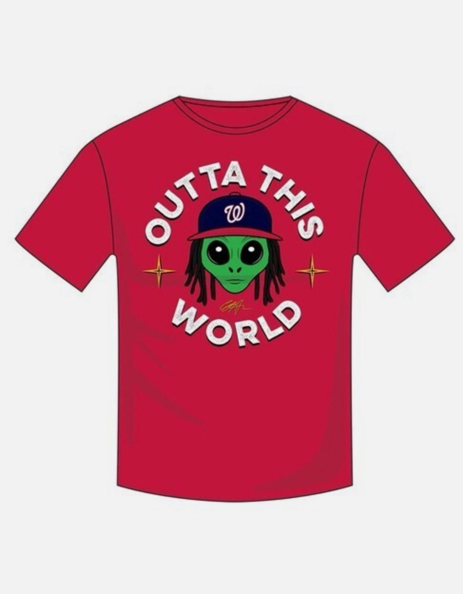 AlienChain223's tweet photo. @Papa_JamesWood @Nationals “Best we can offer is a 63-99 season and a CJ Abrams tee-shirt” https://t.co/0fAWQzOObt