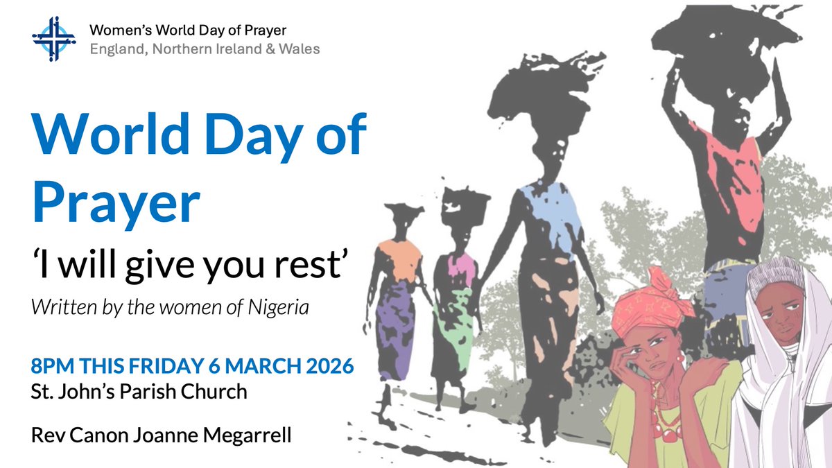 This Friday 8 March 2025 @ 8pm, a very special service will be held in St John's Moira, for World Day of Prayer - England, Wales and Northern Ireland, led by Rev. Canon Joanne Megarrell. Everyone is very welcome to come along to a special time of prayer and worship 😀