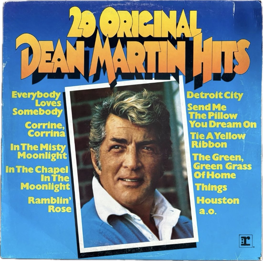 MemorabiliaRat's tweet photo. Released in October 1976, 20 Original Dean Martin Hits (K54066) features Dean’s biggest Reprise-era classics, including “Everybody Loves Somebody.” It hit No. 2 in the UK, and stayed 5 weeks on the charts. Handpicked and sequenced by Dean Martin — a true fan-favourite collection. https://t.co/Ug4zgpqvu8