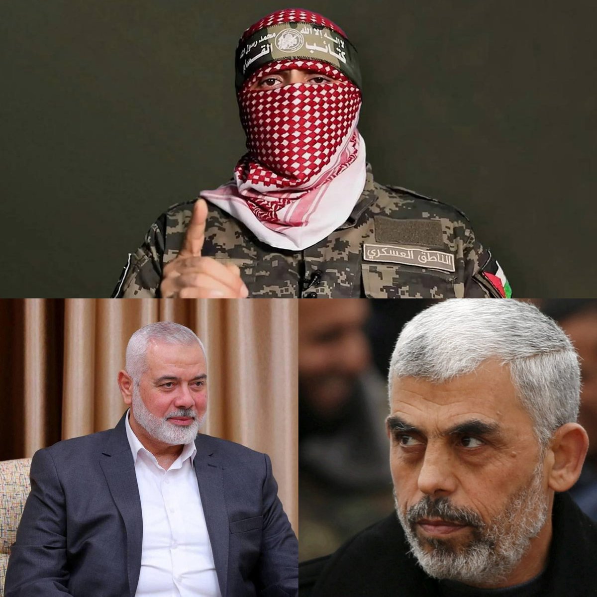 tugberk37's tweet photo. İlla bir şehit görmek isteyen varsa

Ebu Ubeyde’ye
İsmail Haniye’ye
Yahya Sinvar’a baksın.

Allah hepsine rahmet eylesin. https://t.co/ER3PZY82wV