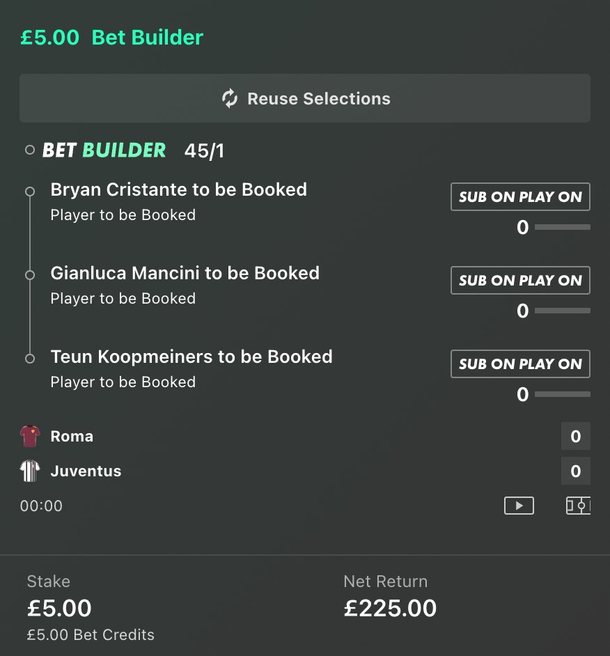 TheCardDealer's tweet photo. 🇮🇹 ROMA vs JUVENTUS 🇮🇹

✍️ Cristante has been booked in the last two H2Hs vs Juventus.

✍️ Mancini has received 7 yellows &amp; 1 red in 11.67 90s against Juventus.

✍️ Koopmeiners has received 4 yellows in 5.41 90s against Roma.

#Ad | 18+ | https://t.co/qQz9zUyxQ3 https://t.co/v2X8ZDRdSR
