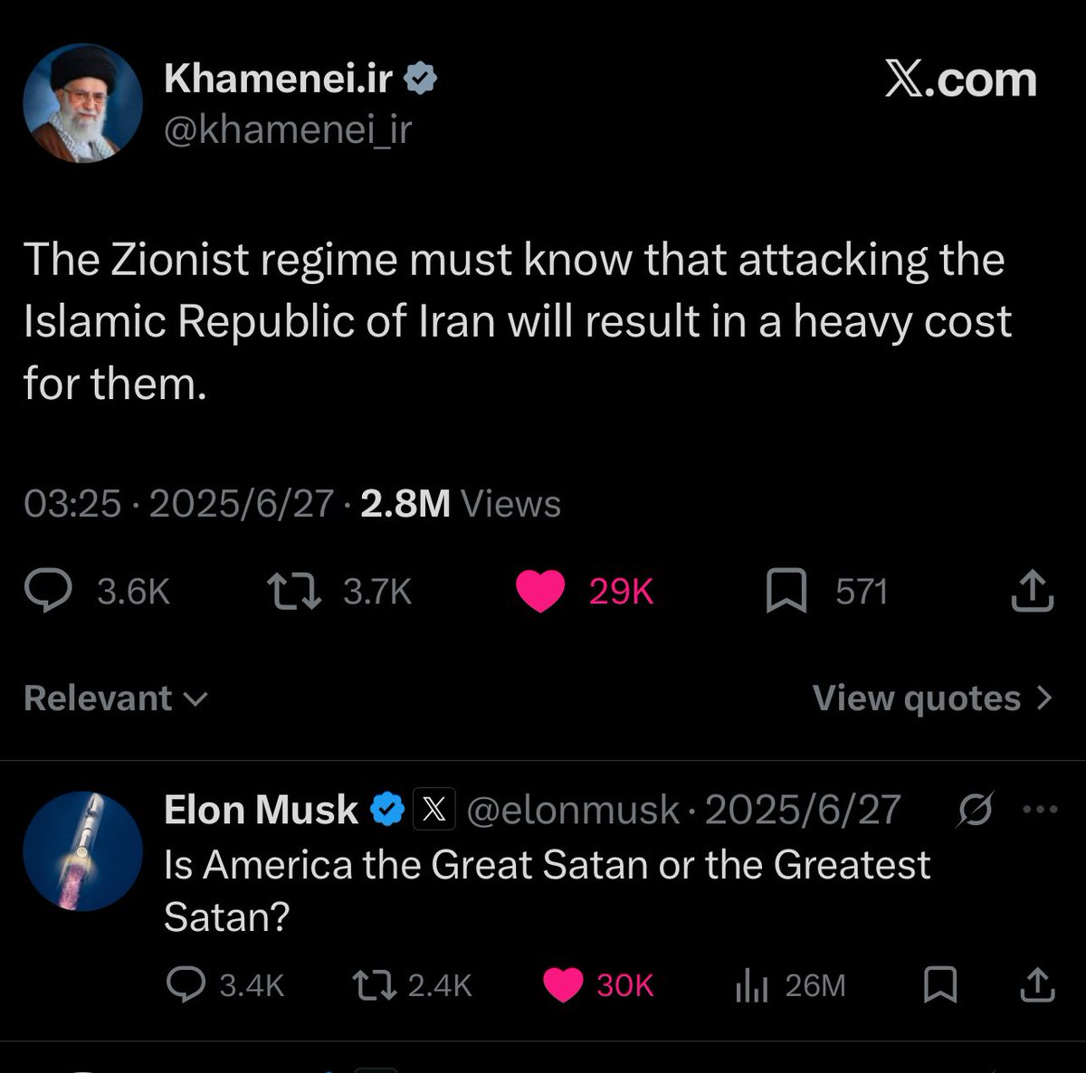 NiassaX's tweet photo. @khamenei_ir Senior man ,you should have answered Elon @elonmusk  before leaving us !….you failed us! https://t.co/sPJi4TdBJ4