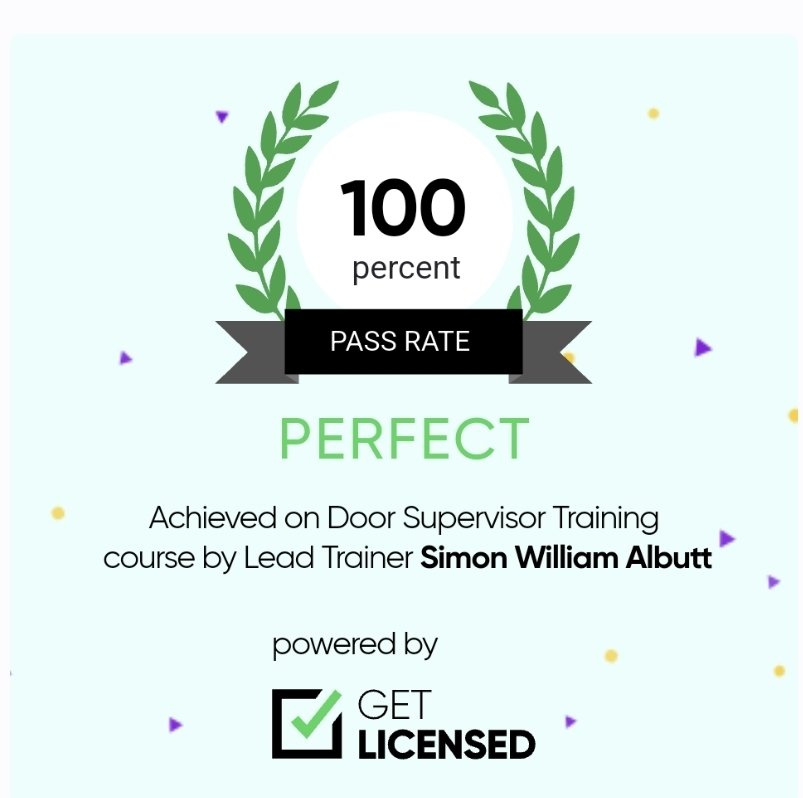 A fantastic week in #Coventry #teaching #DoorSupervisor #course. Even better I get a 💯 #PassRate . The students put in all the hard work and it paid off, with great results 🎊✨️.  See the link below for my next courses is you require a <a href="/SIA/">sia</a> licence
 
get-licensed.co.uk/trainer-profil…